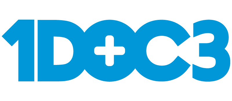 Logotipo de 1DOC3 en azul