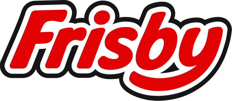 Logotipo de Frisby en rojo y blanco